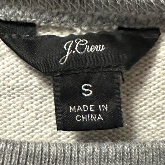 J. Crew Jackson Hole Preppy Crewneck Pullover Sweatshirt Gray Size S - Picture 3 of 8